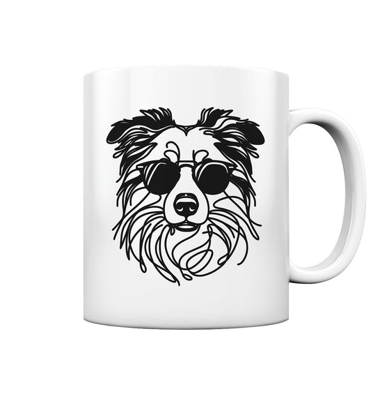 Line Art - Cooler Australian Shepherd - Tasse glossy