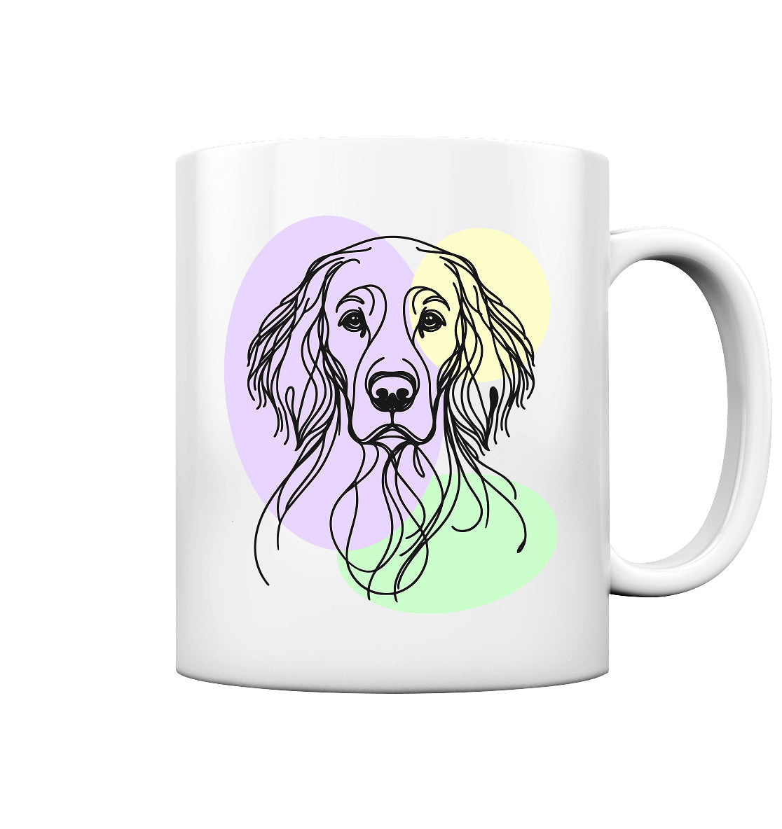 Line Art - Süßer English Setter - Tasse glossy