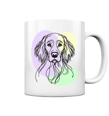 Line Art - Süßer English Setter - Tasse glossy
