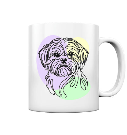 Line Art - Süßer Shih Tzu - Tasse glossy