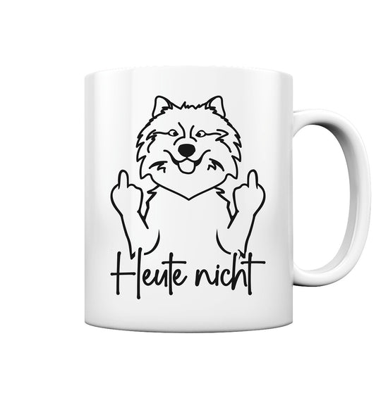 Heute nicht - Wolfsspitz - Tasse glossy