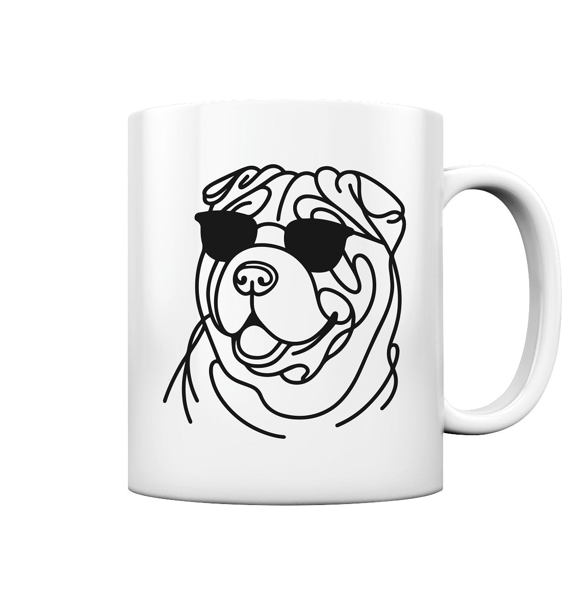 Line Art - Cooler Shar-Pei - Tasse glossy