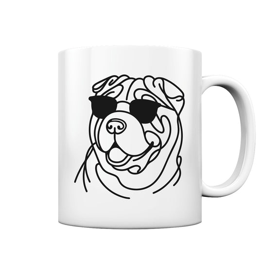 Line Art - Cooler Shar-Pei - Tasse glossy