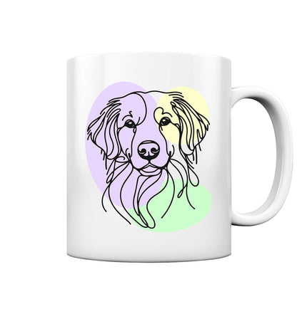 Line Art - Süßer Kooikerhondje - Tasse glossy
