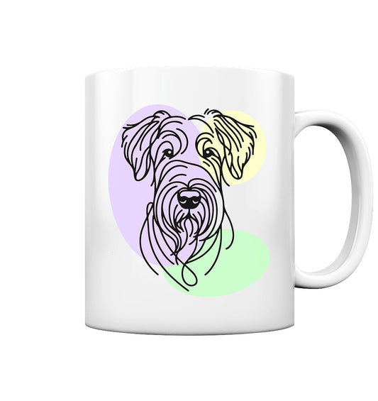 Line Art - Süßer Irish Terrier - Tasse glossy