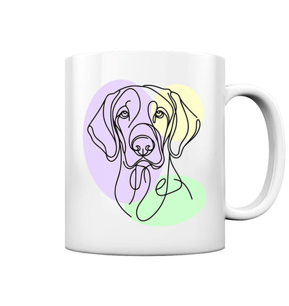 Line Art - Süßer Vizsla - Tasse glossy