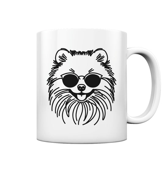 Line Art - Cooler Pomeranian - Tasse glossy