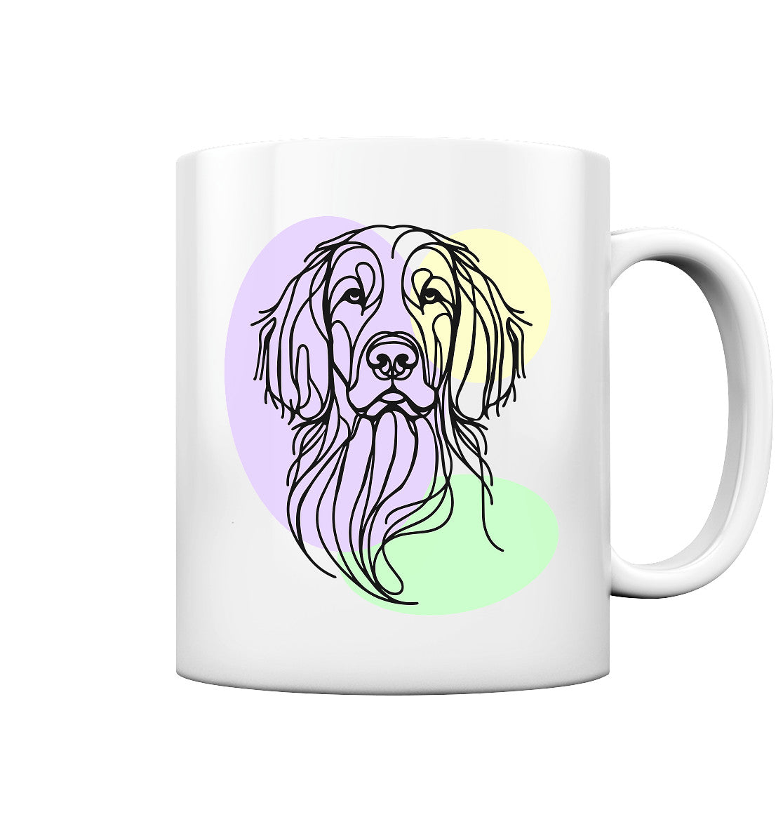 Line Art - Süßer Irish Setter - Tasse glossy