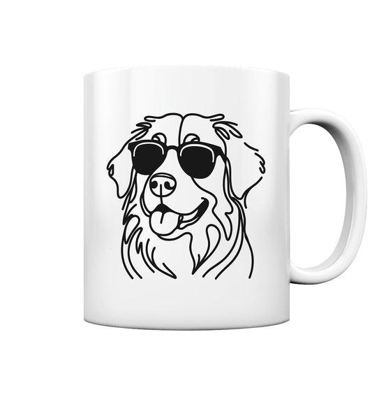Line Art - Cooler Berner Sennenhund - Tasse glossy