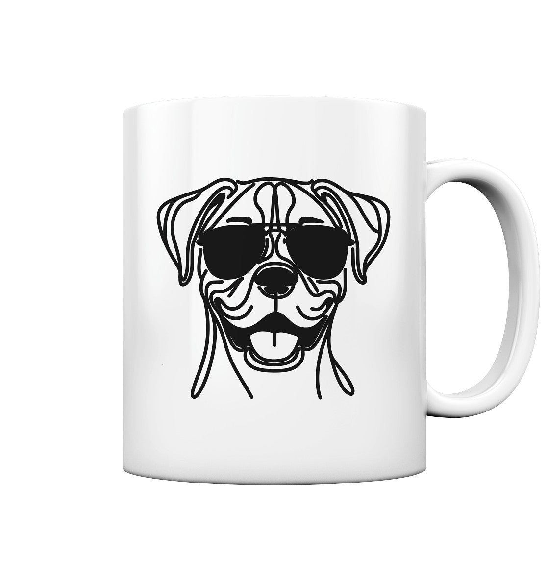 Line Art - Cooler Boxer - Tasse glossy