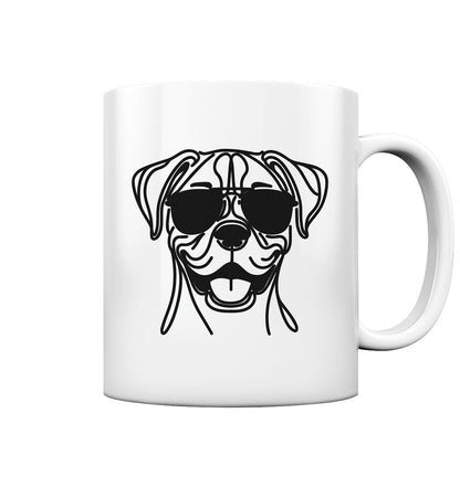 Line Art - Cooler Boxer - Tasse glossy