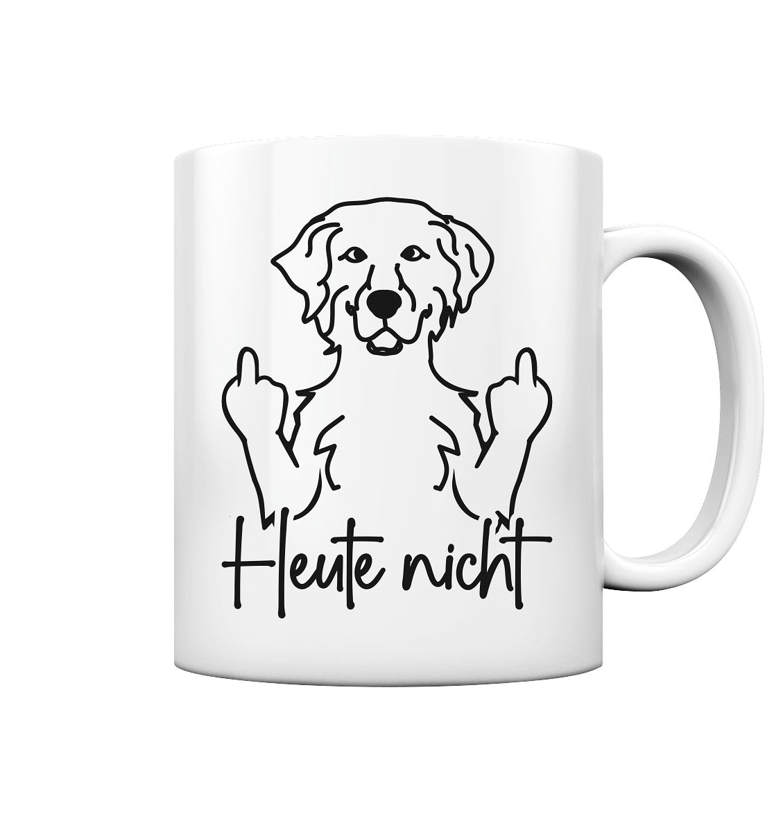 Heute nicht - Golden Retriever - Tasse glossy