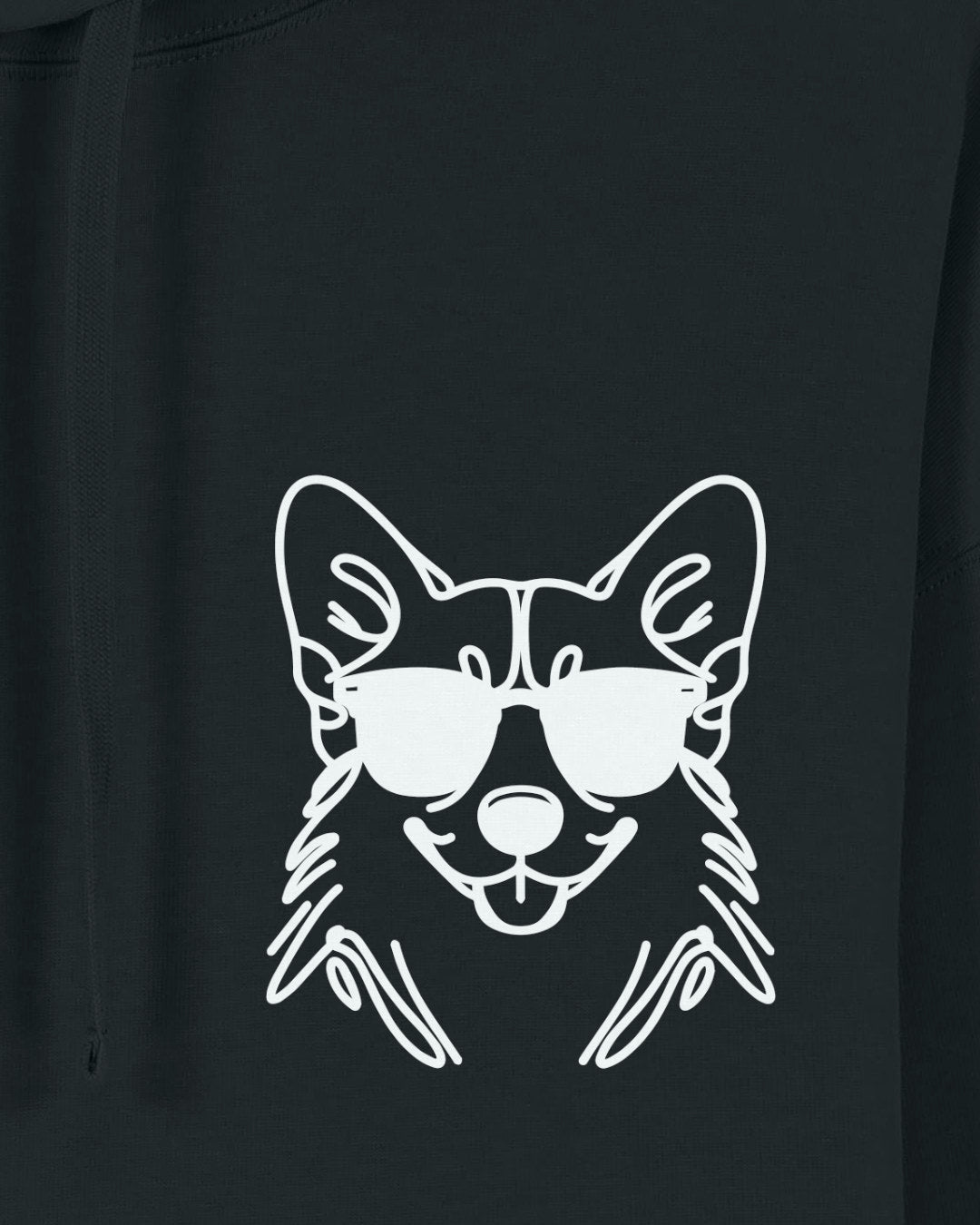 Line Art - Cooler Corgi - Motiv