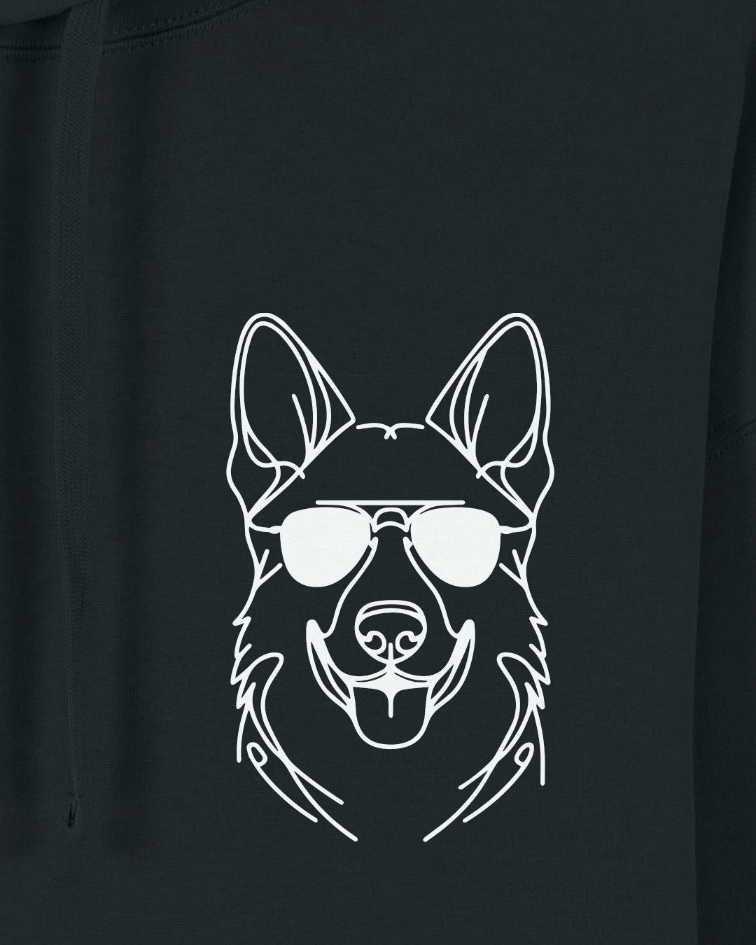 Motiv nah - Line Art - Cooler Deutscher Schäferhund