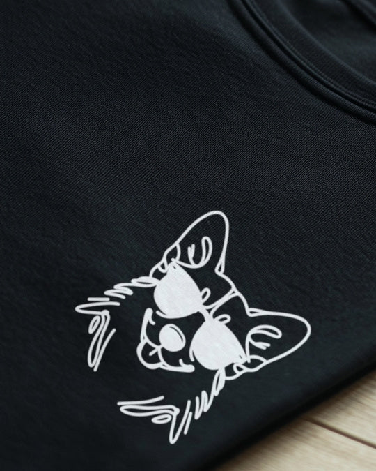 Line Art - Cooler Corgi - Motiv