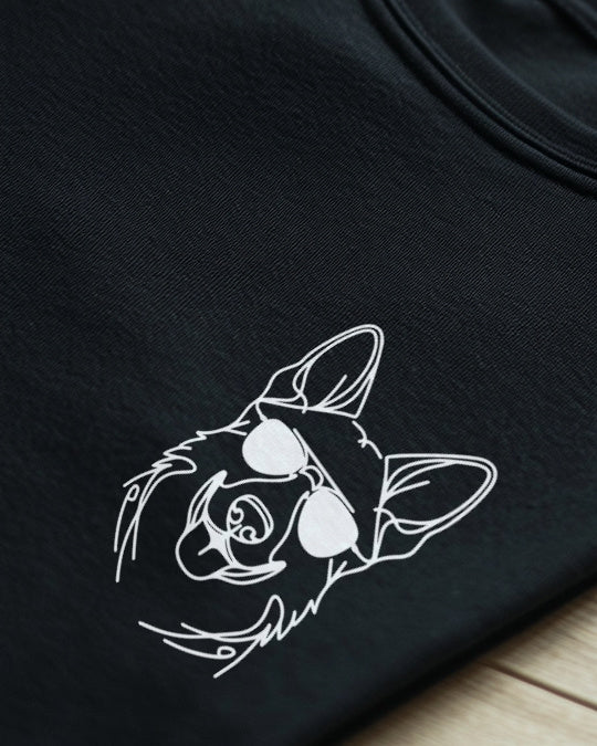 Motiv nah - Line Art - Cooler Deutscher Schäferhund