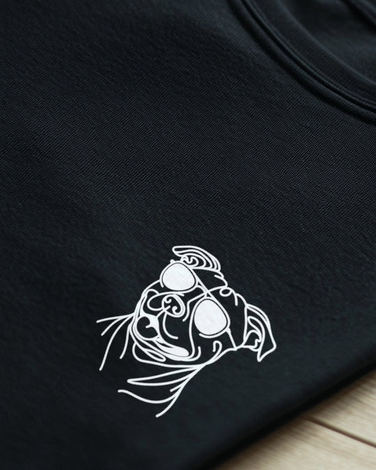 Motiv nah - Line Art - Cooler Staffordshire Bullterrier