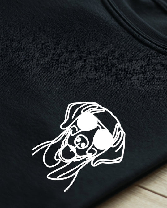 Line Art - Cooler Weimaraner - Motiv