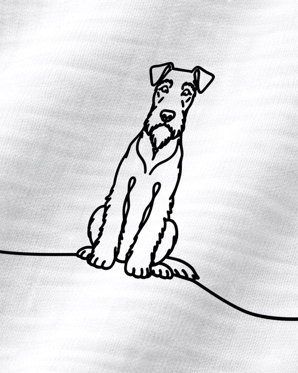 Detailbild - Line Art - Hund mit Herz - Airedale Terrier