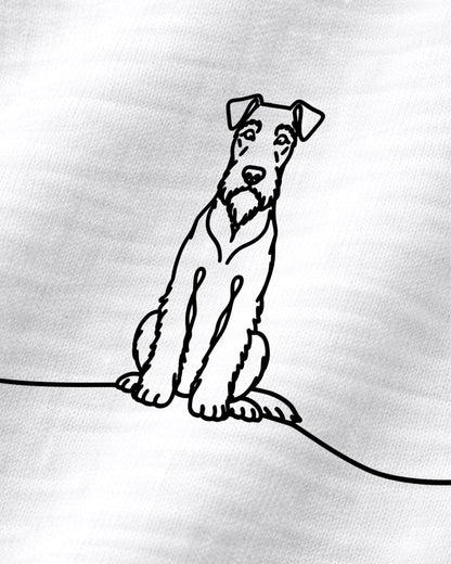 Detailbild - Line Art - Hund mit Herz - Airedale Terrier