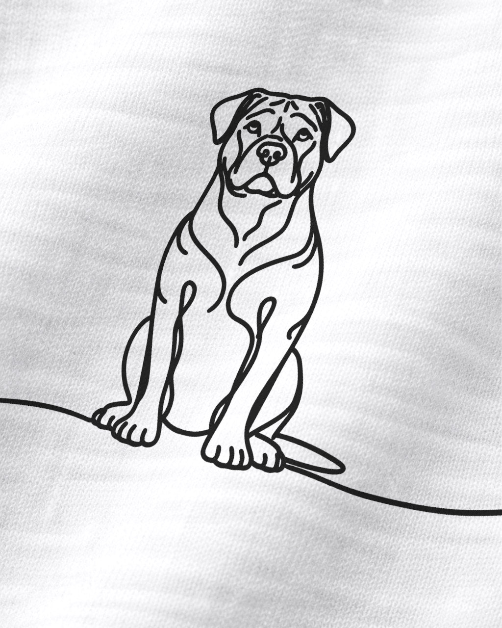 Motiv nah - Line Art - American Bully mit Herz
