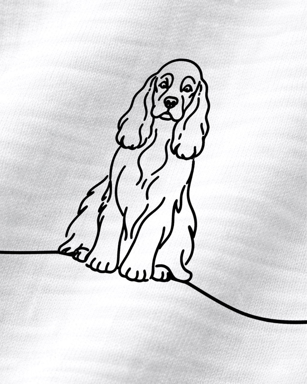 Detailbild - Line Art - Hund mit Herz - American Cocker Spaniel