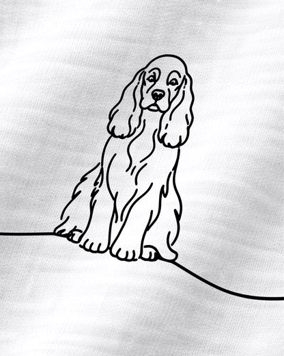 Detailbild - Line Art - Hund mit Herz - American Cocker Spaniel