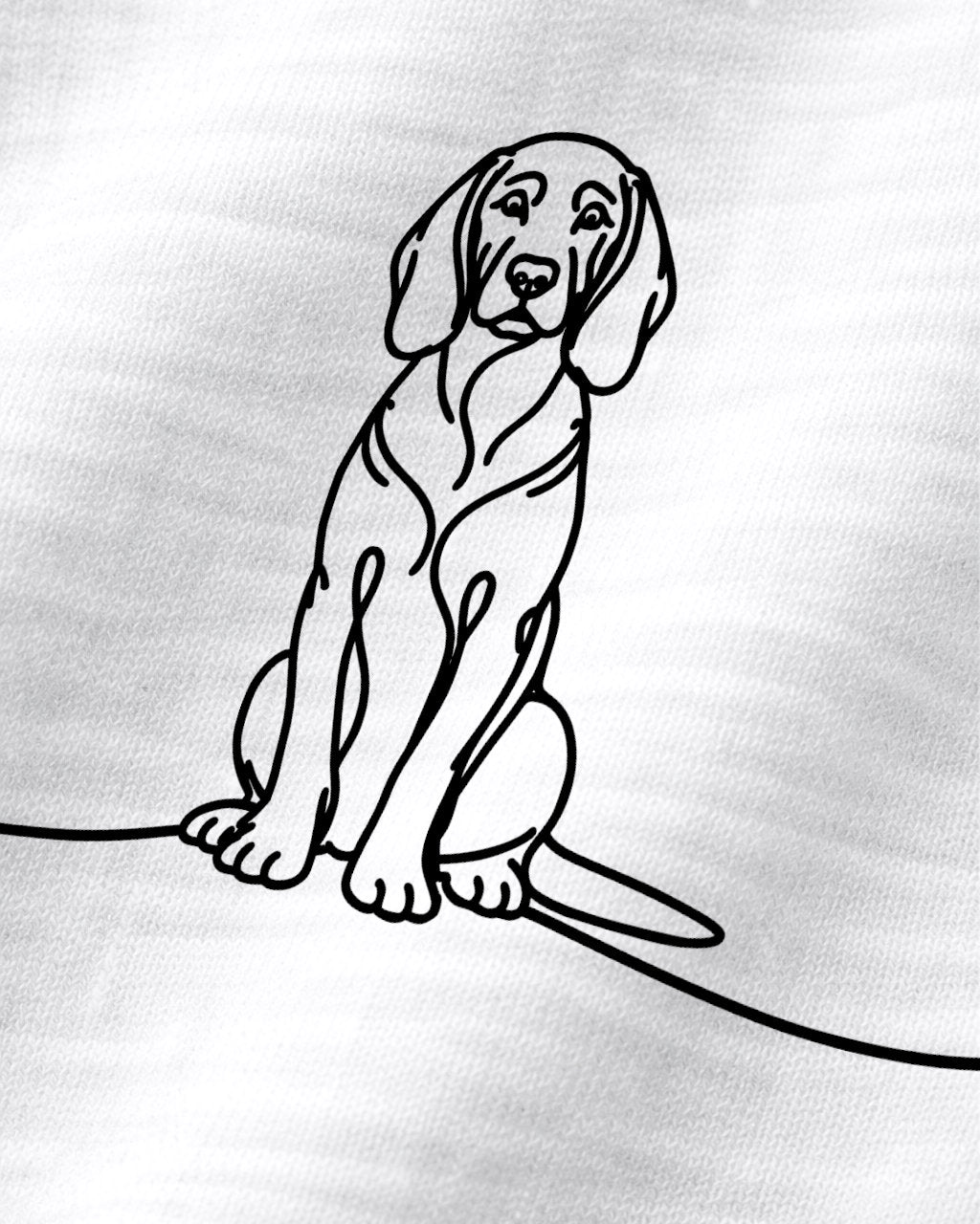 Detailbild - Line Art - Hund mit Herz - Bayerischer Gebirgsschweißhund