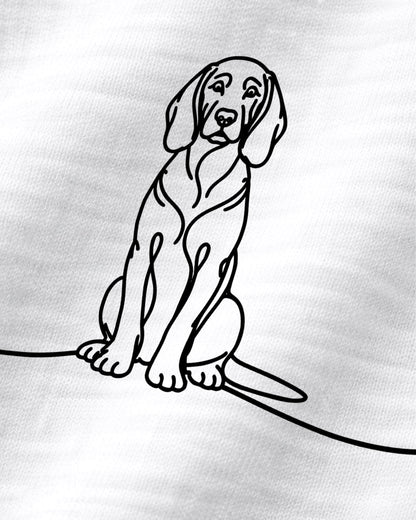 Detailbild - Line Art - Hund mit Herz - Bayerischer Gebirgsschweißhund