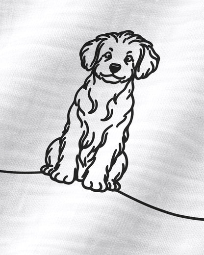 Motiv nah - Line Art Bolonka Zwetna mit Herz