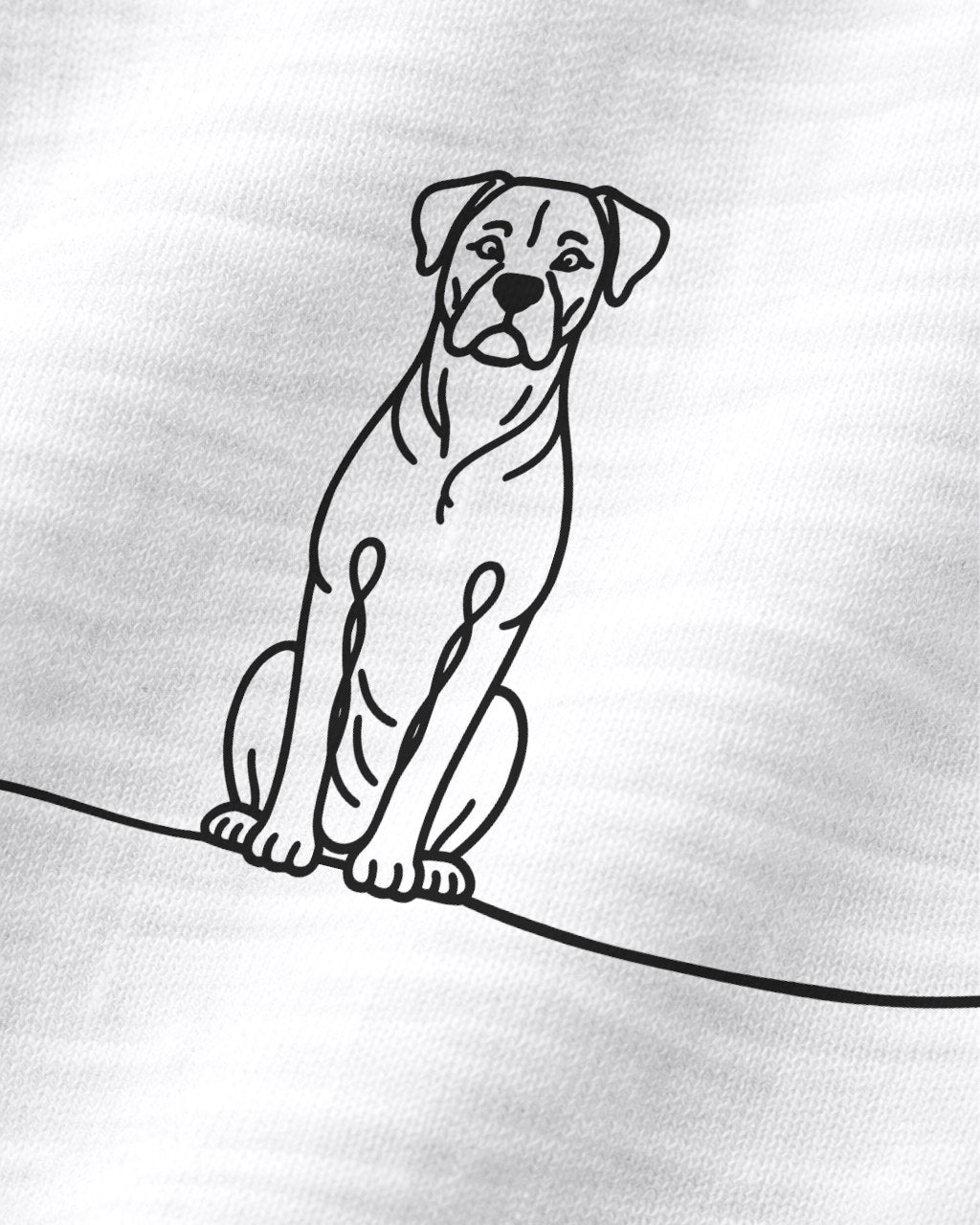 Motiv nah - Line Art - Boxer mit Herz