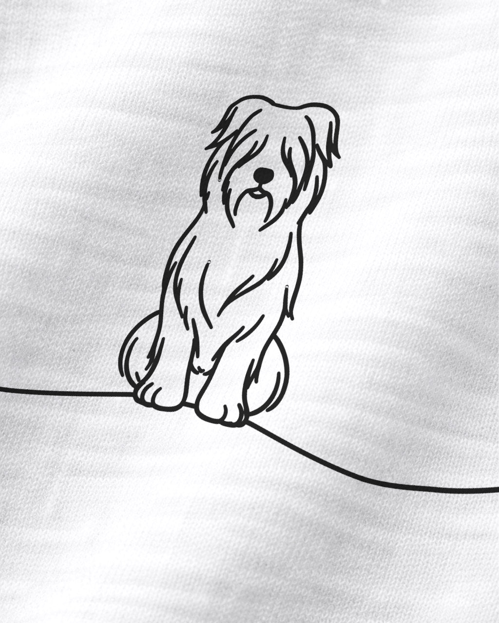 Motiv nah - LineArt Hund mit Herz - Briard