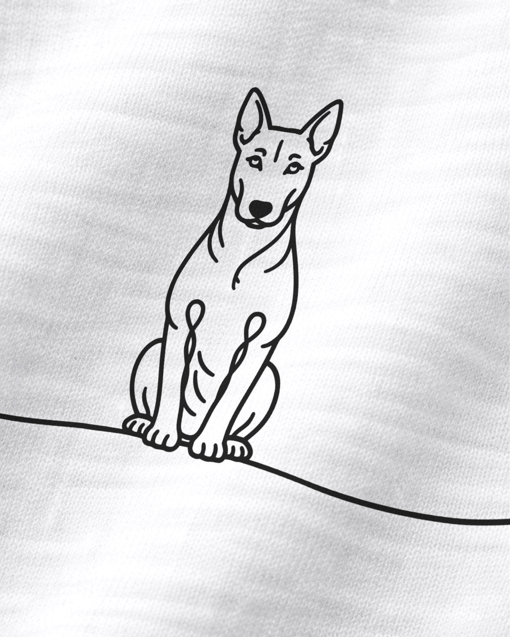 Motiv nah - Line Art - Bullterrier mit Herz
