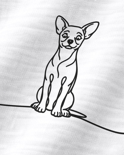 Motiv nah - Line Art Chihuahua mit Herz