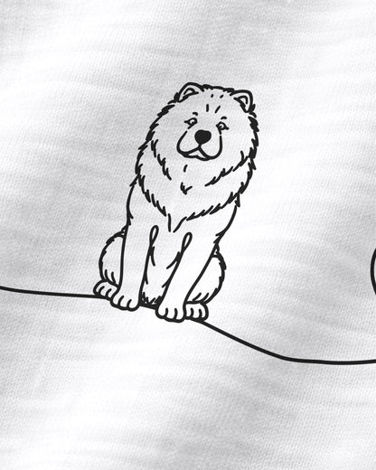Motiv nah - LineArt Chow Chow mit Herz