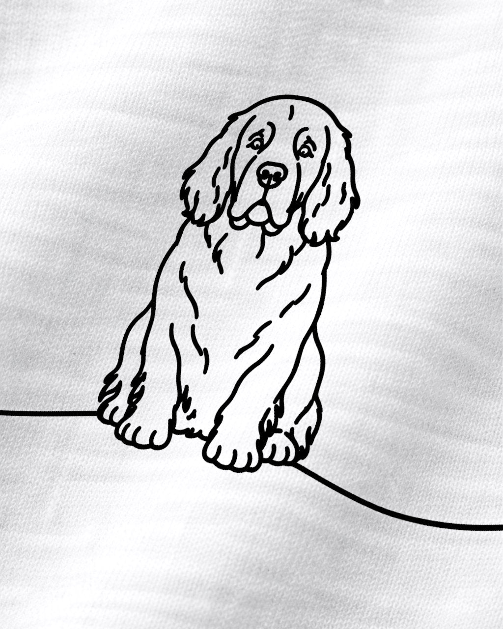 Detailbild - Line Art - Hund mit Herz - Clumber Spaniel