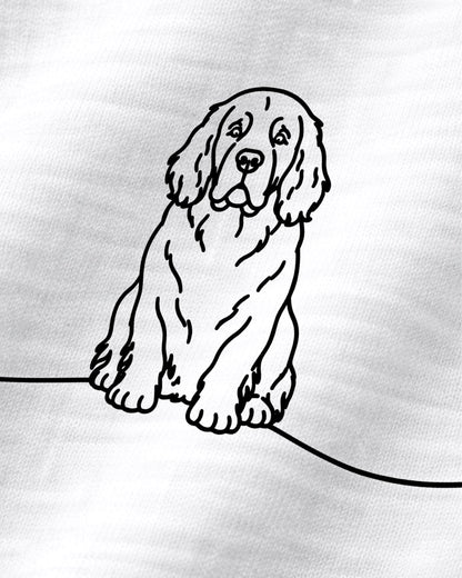 Detailbild - Line Art - Hund mit Herz - Clumber Spaniel
