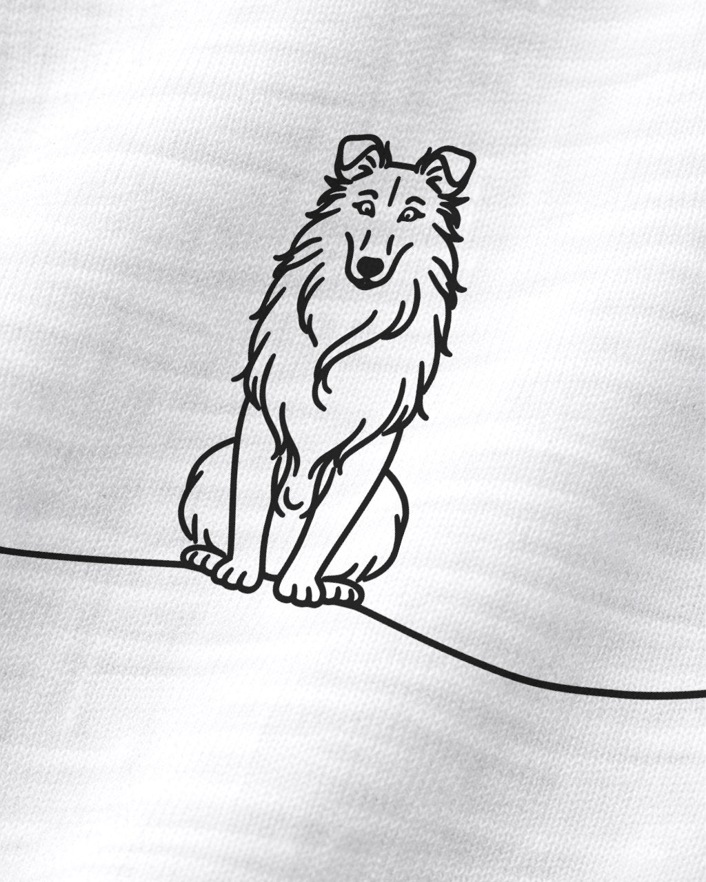 Motiv nah - LineArt Hund mit Herz - Collie
