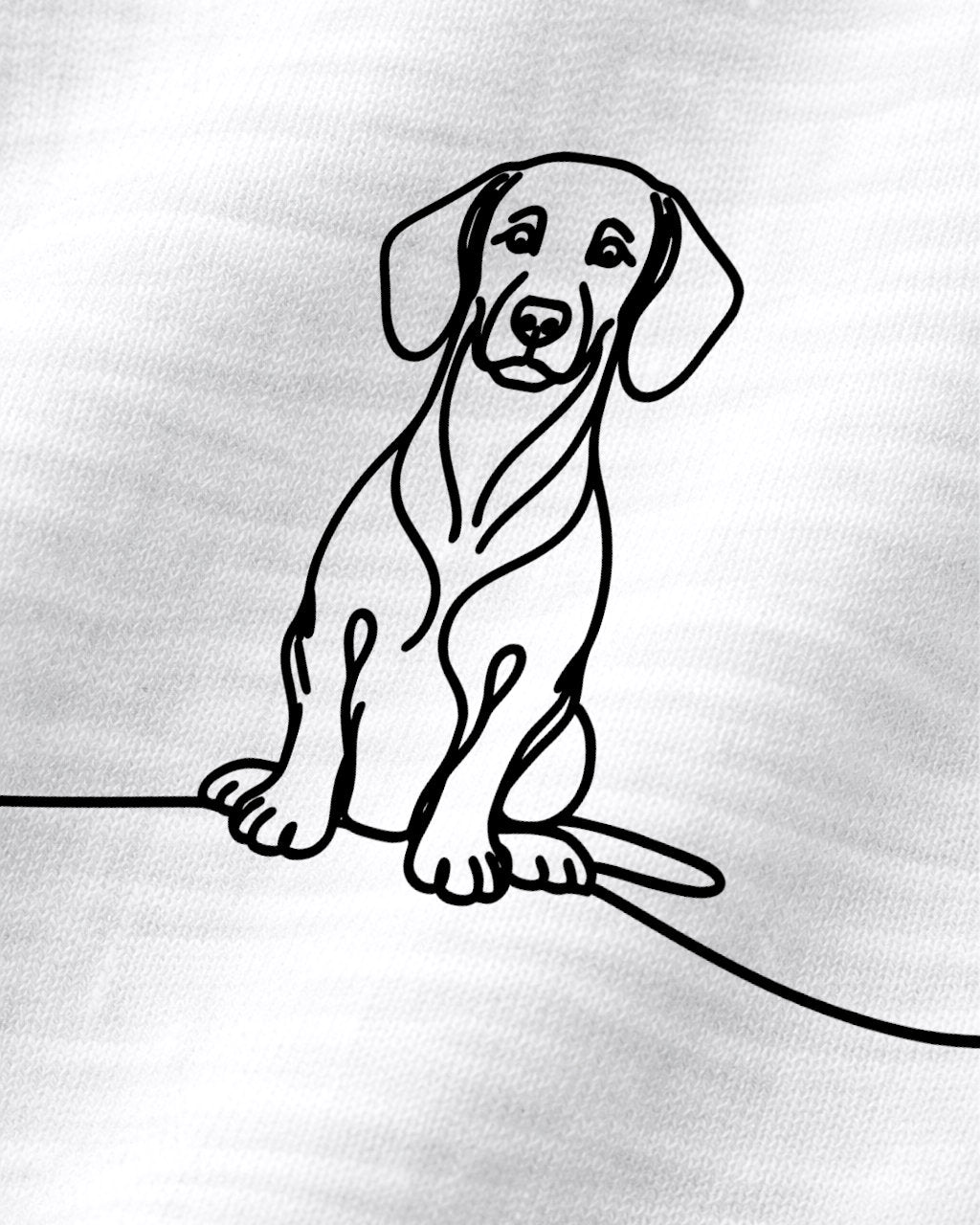 Detailbild - Line Art - Hund mit Herz - Dackel