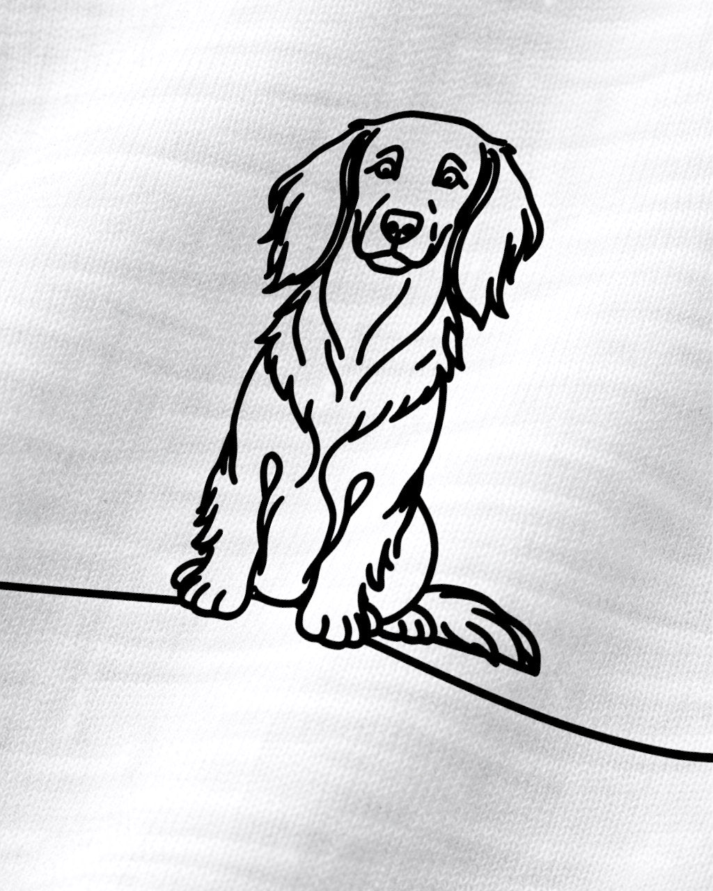 Detailbild - Line Art - Hund mit Herz - Dackel