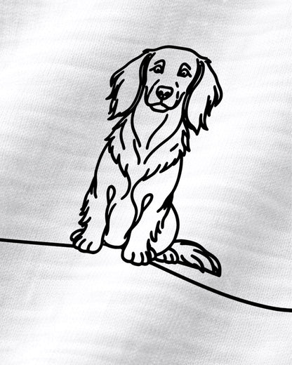 Detailbild - Line Art - Hund mit Herz - Dackel