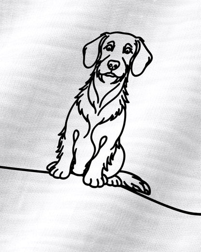 Detailbild - Line Art - Hund mit Herz - Dackel