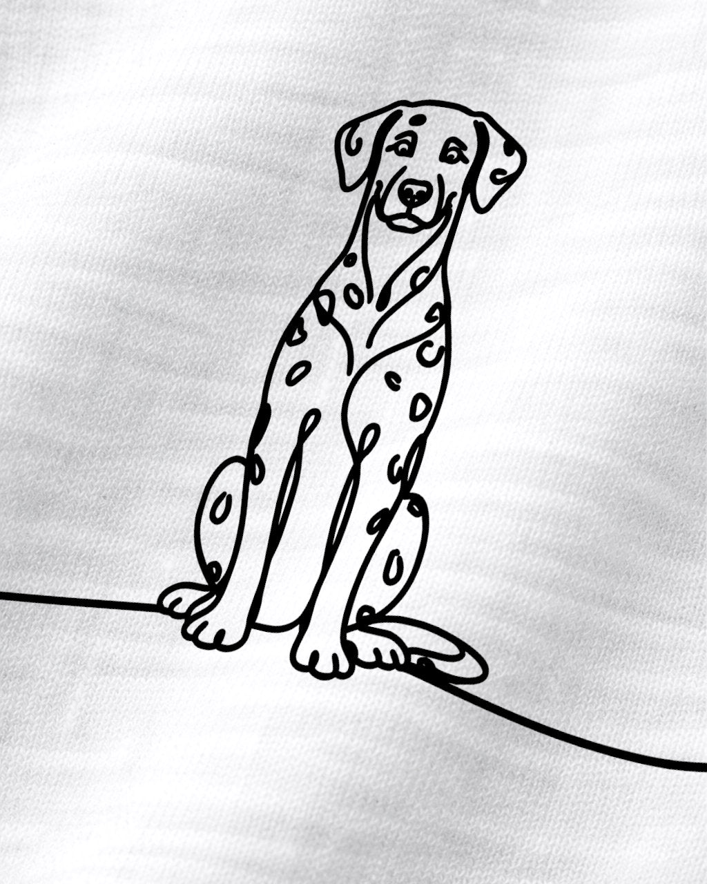 Detailbild - Line Art - Hund mit Herz - Dalmatiner