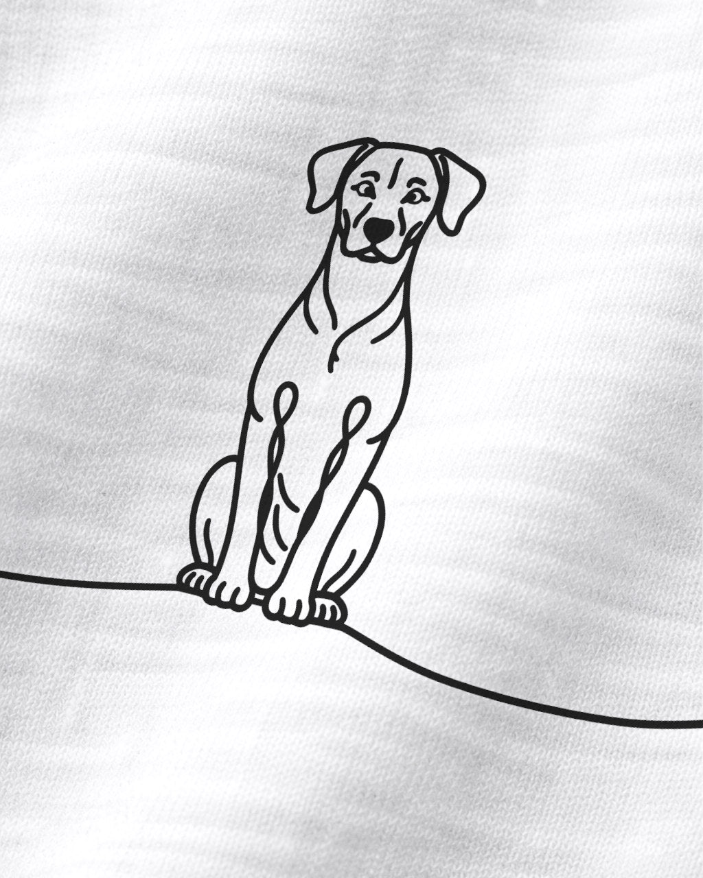 Motiv nah - Line Art - Deutscher Pinscher mit Herz