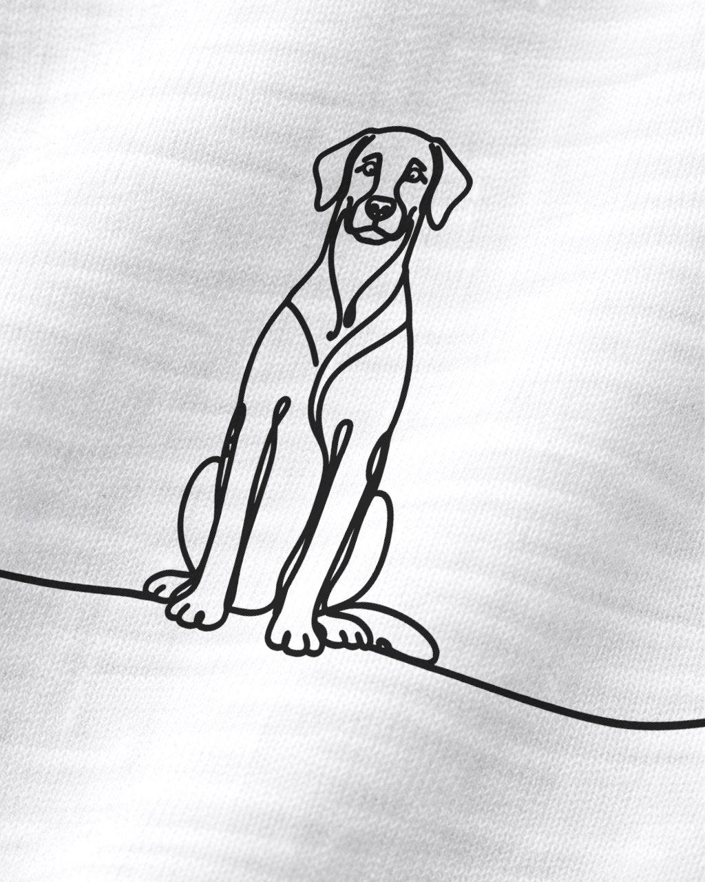 Motiv nah - Line Art - Dobermann mit Herz