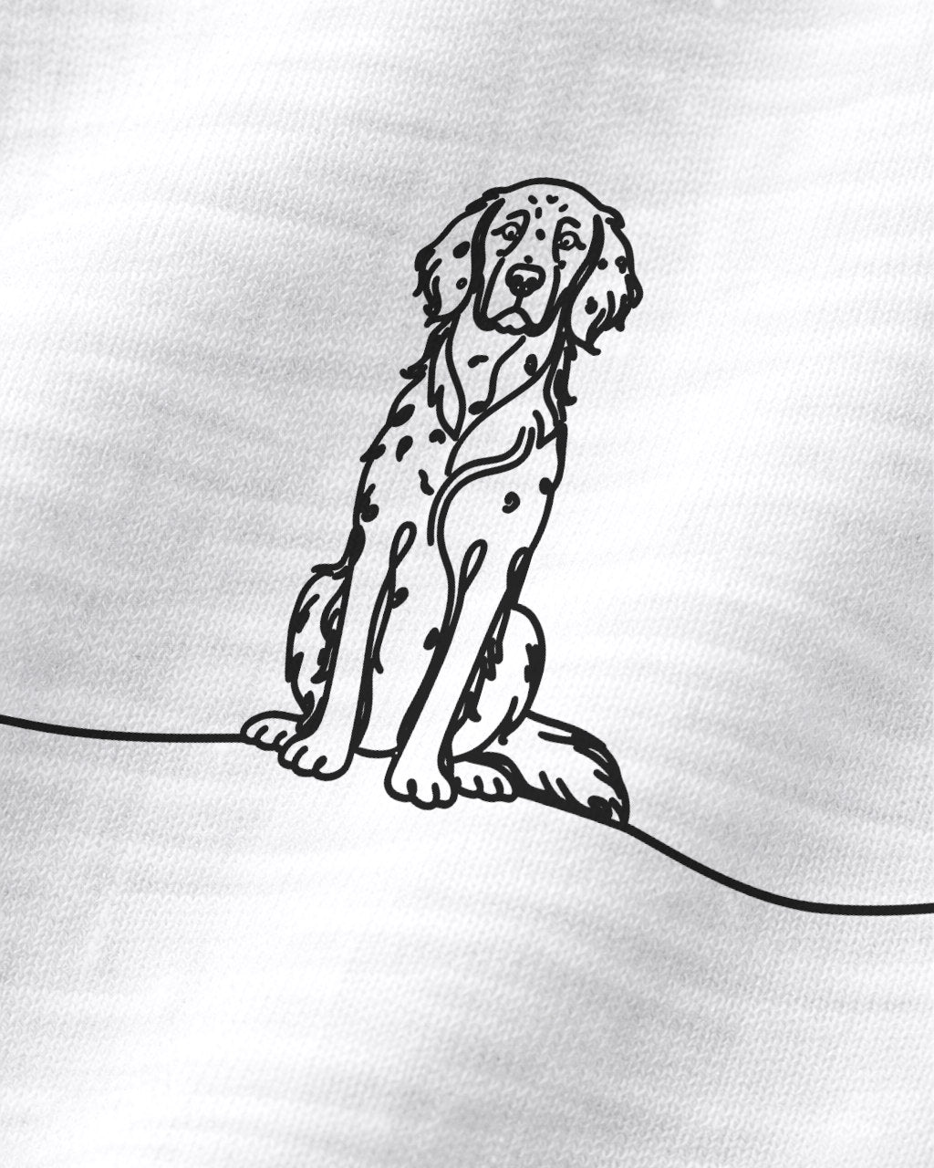 Motiv nah - Line Art - English Setter mit Herz