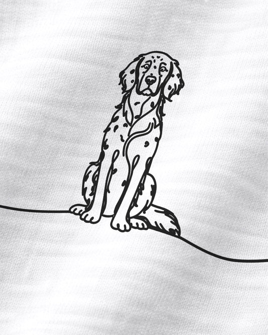 Motiv nah - Line Art - English Setter mit Herz