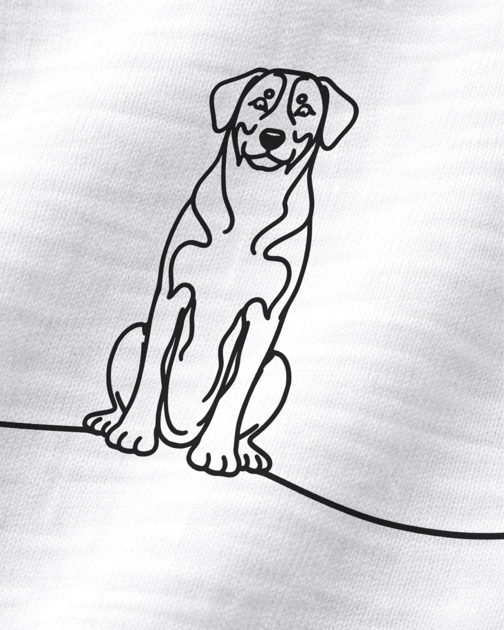 Motiv nah - Line Art Entlebucher Sennenhund mit Herz