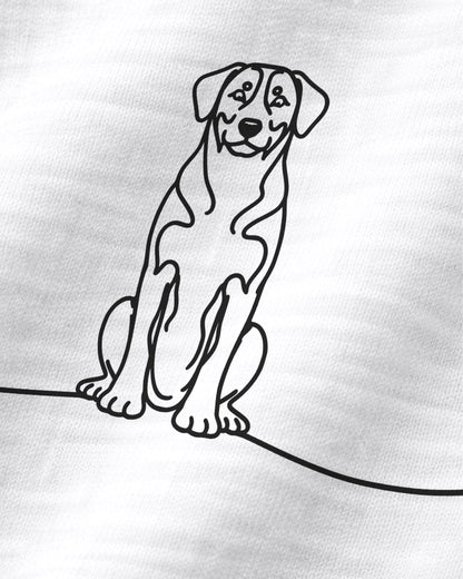 Motiv nah - Line Art Entlebucher Sennenhund mit Herz