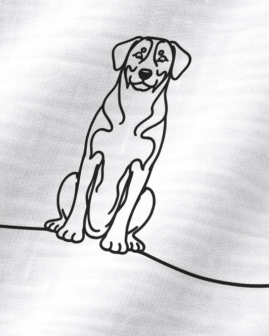 Motiv nah - Line Art Entlebucher Sennenhund mit Herz